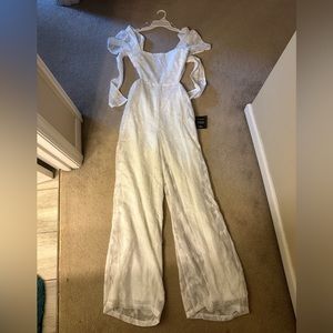 NWT White Lulu’s Jumpsuit